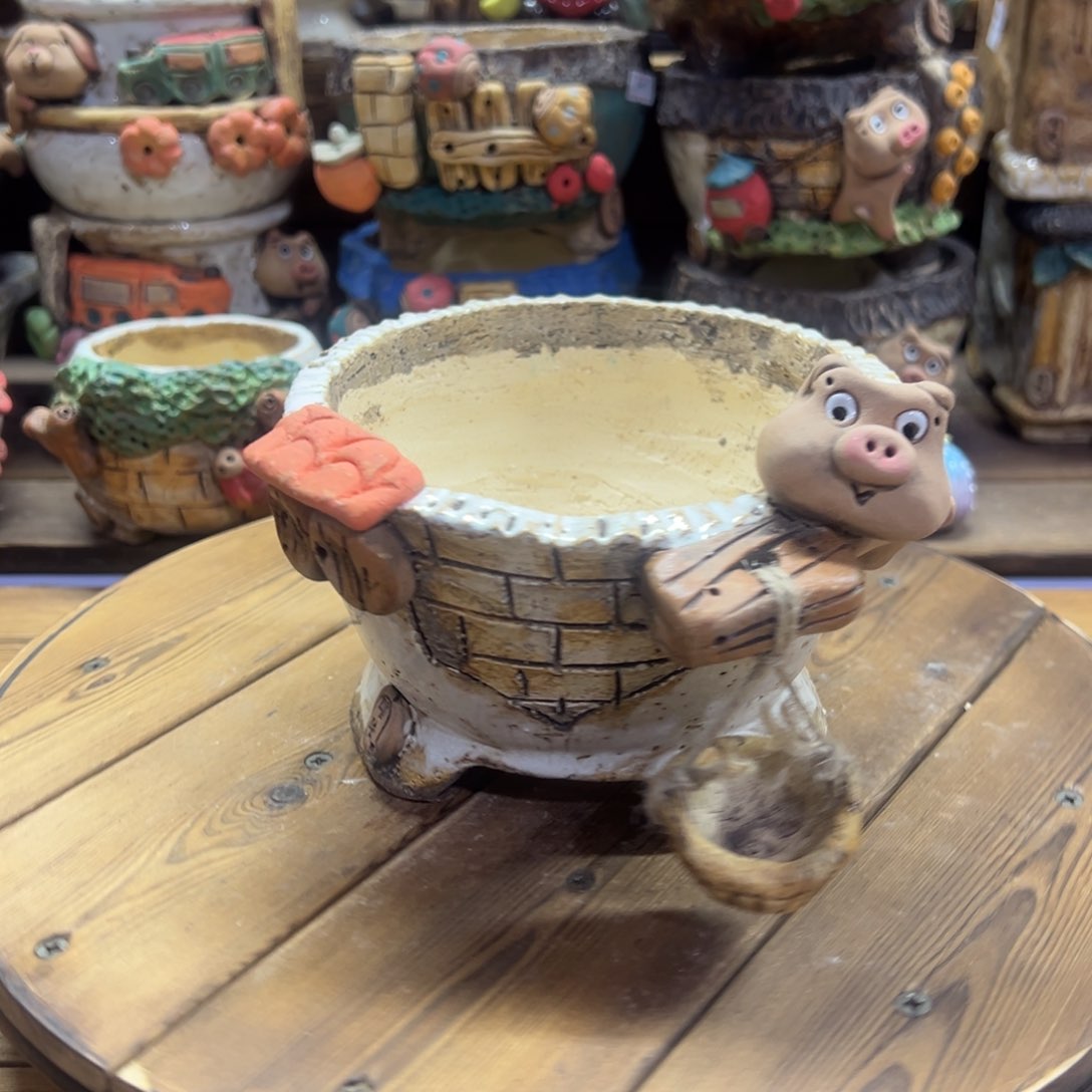 红陶嘻哈多肉花盆