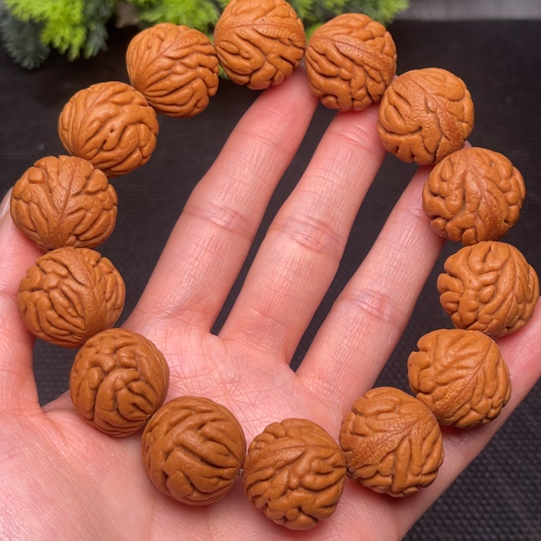 桃核手串龙纹桃核