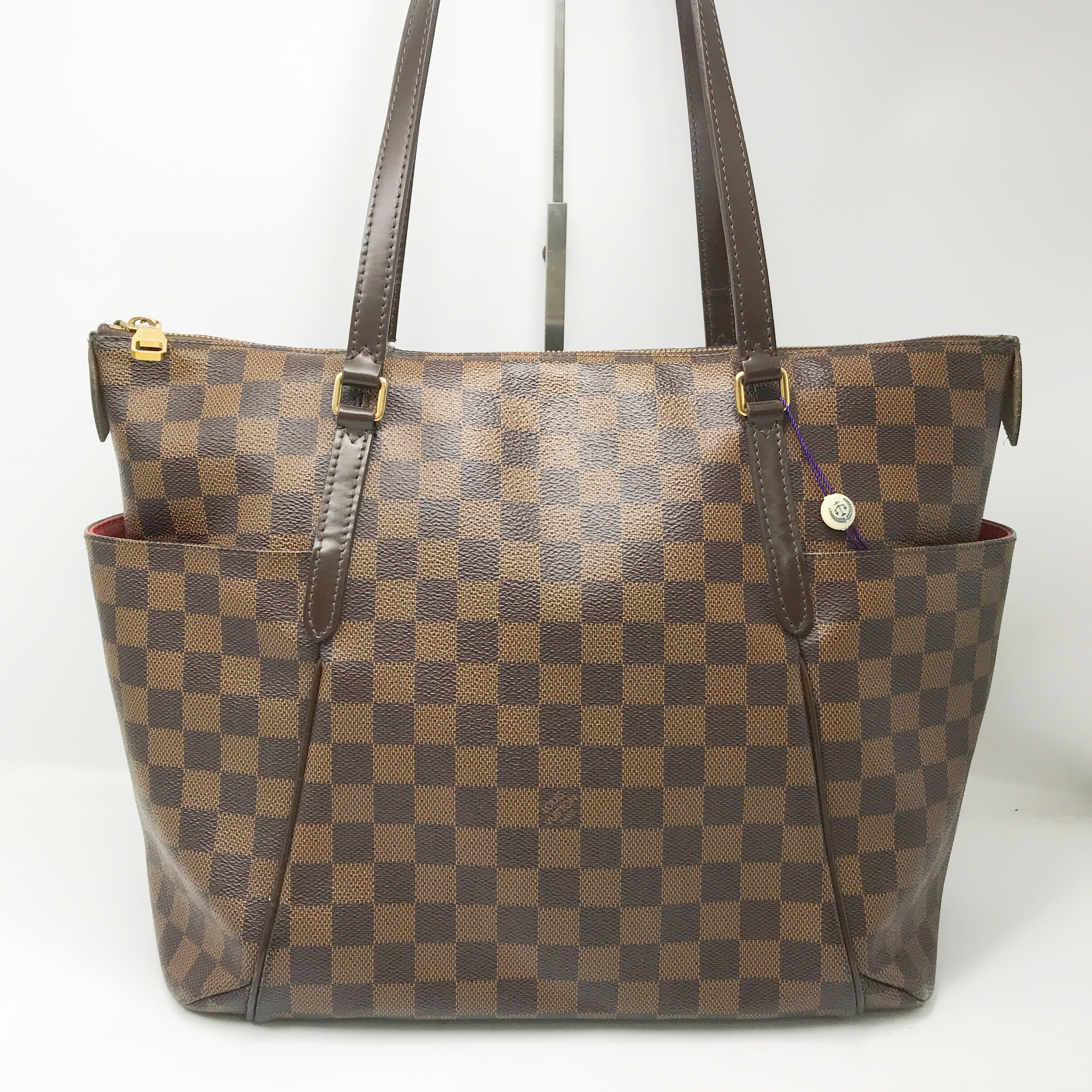 95新 LouisVuitton/路易威登 洋诚二手 LV棋盘格托特包