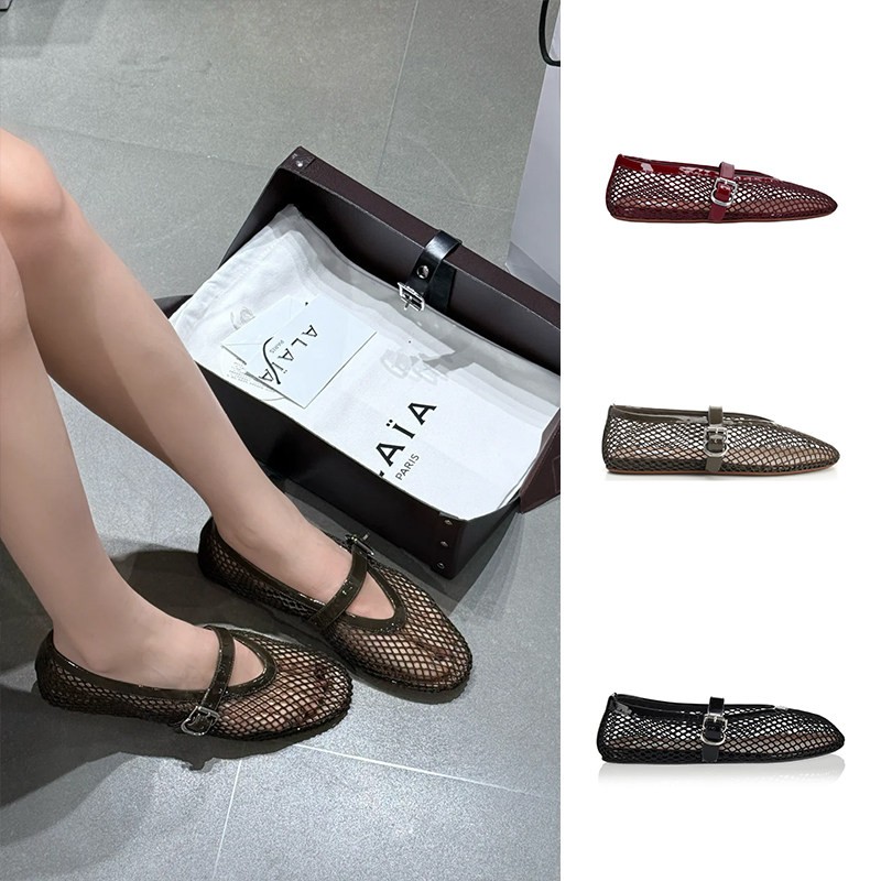 （阿莱亚） 漆皮网面芭蕾舞鞋 正码 AA3A029TK007