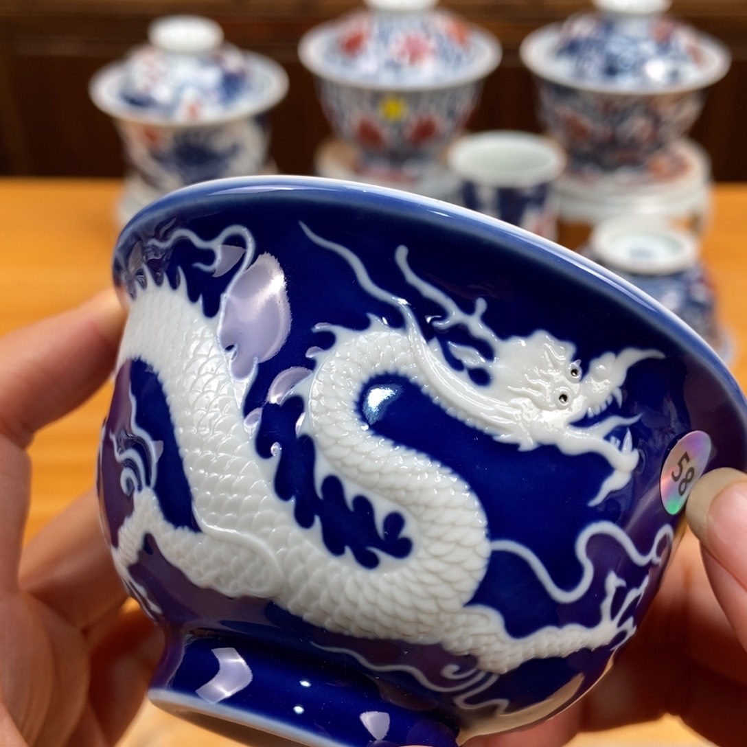 手绘现代茶具非古董