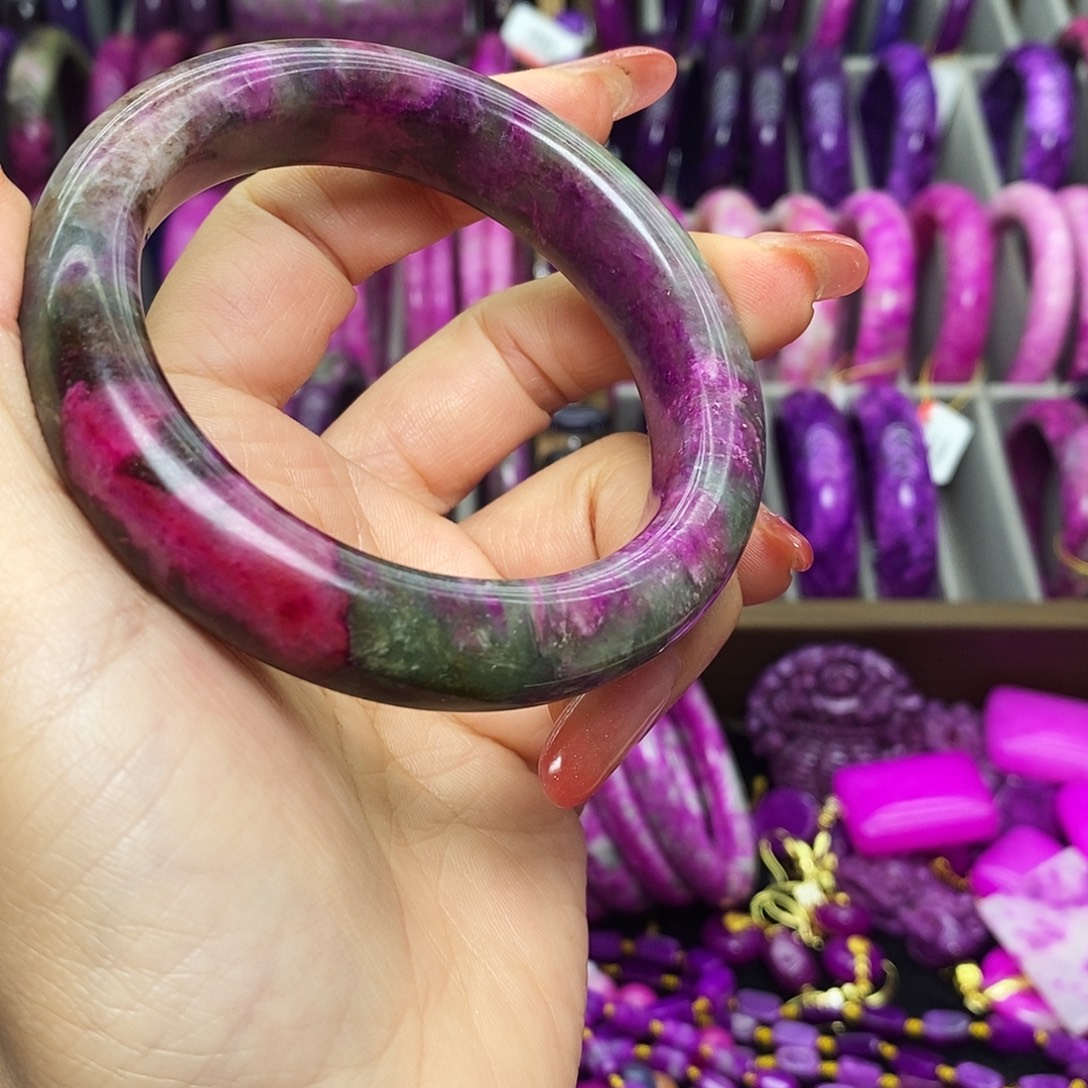 随****珐琅非金属泥地樱花手镯57