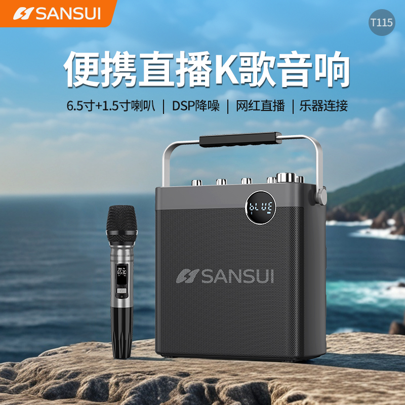 SANSUI/山水T115音响便携式手提k歌广场舞音响