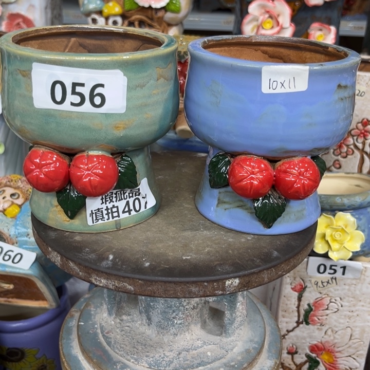 紫砂花盆粗陶材质多肉花盆