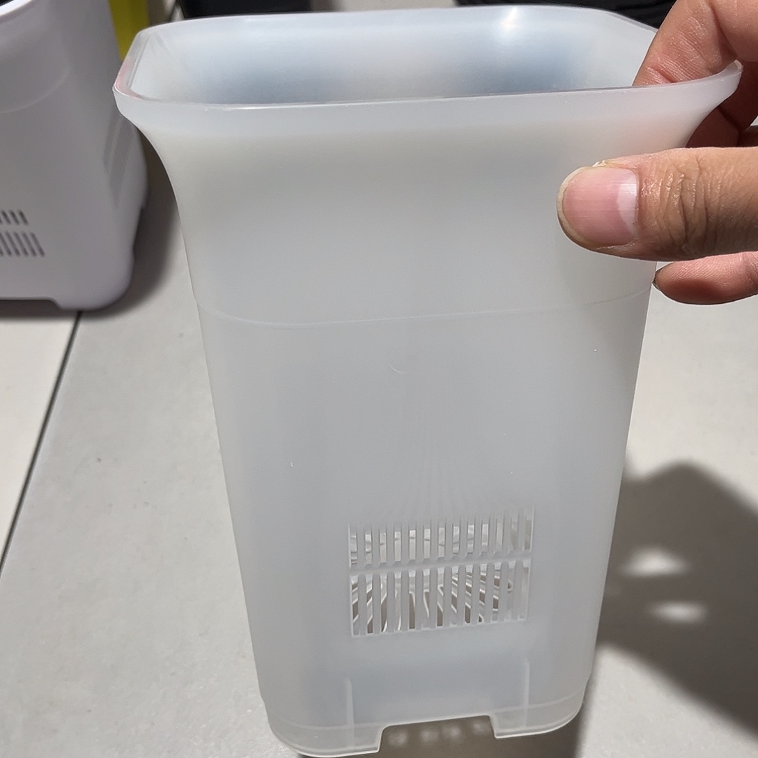 加厚呼吸盆口15高20半透明4个无托