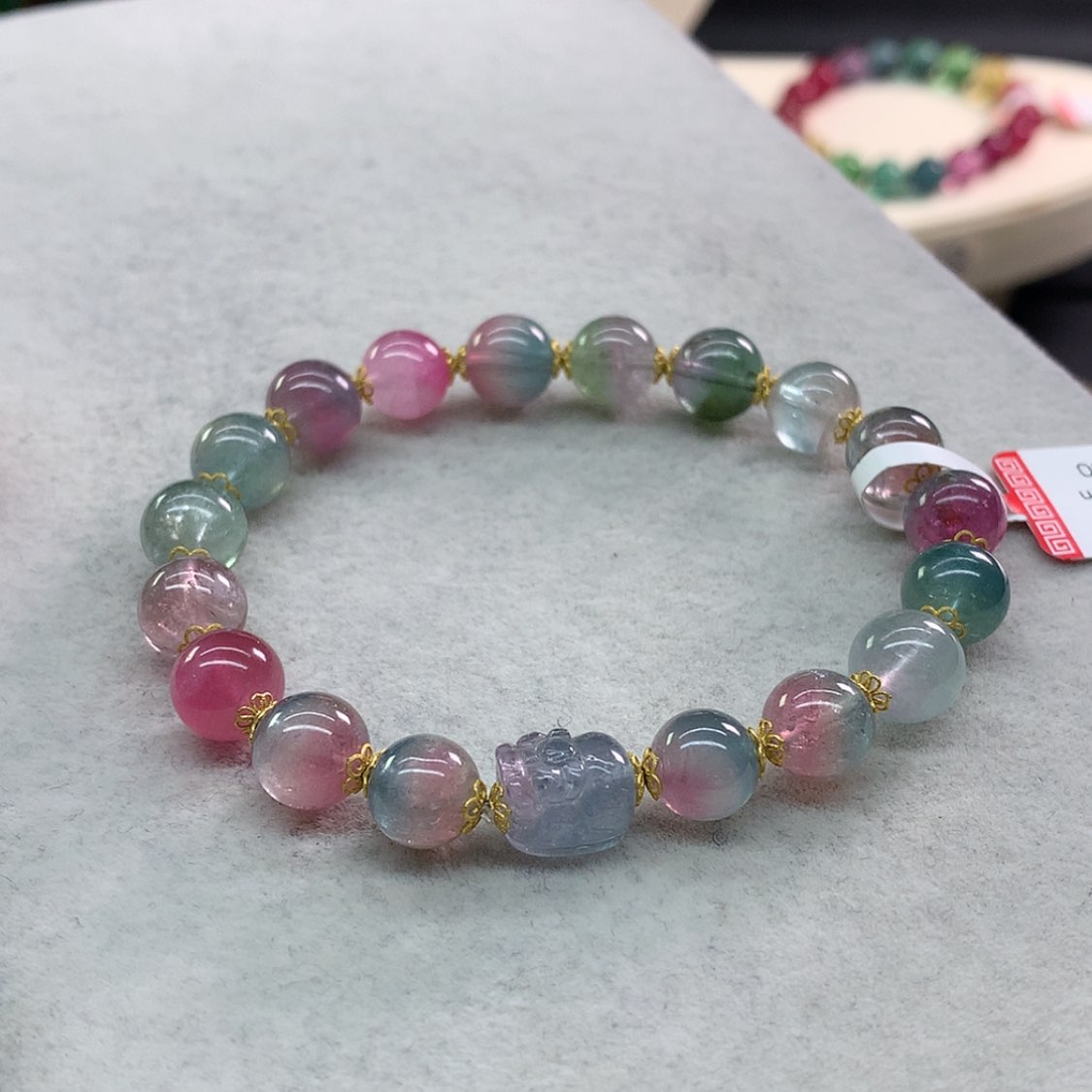 【闪购商品】碧玺手链未镶嵌碧玺仙女瓜单圈8.3