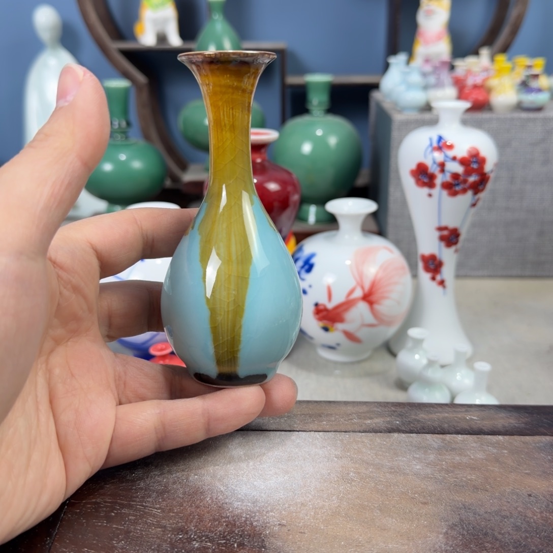陶瓷手工小花器摆件