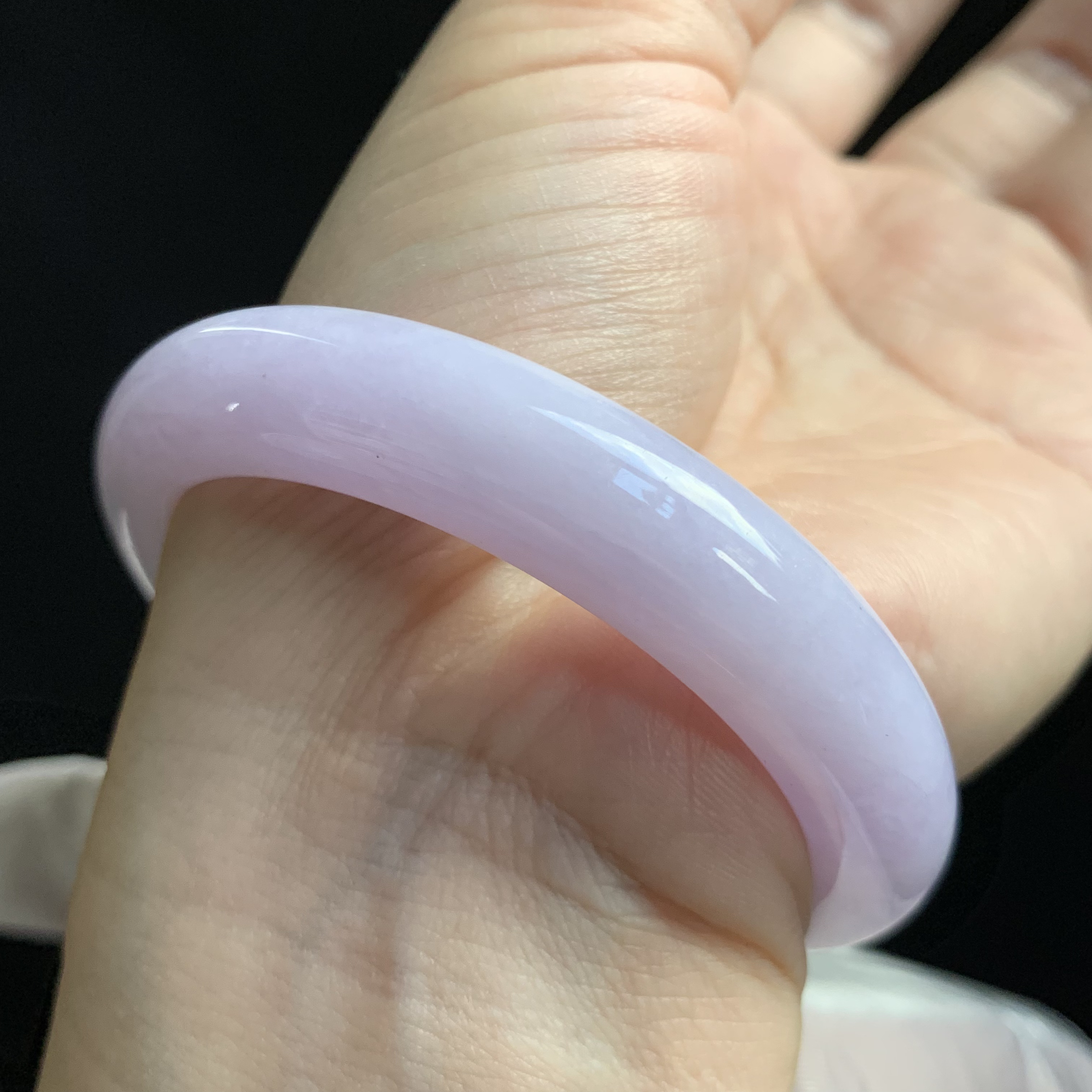 56圈紫罗兰手镯82864有纹55.8-12.1-8.8缅甸天然紫罗兰翡翠手镯女