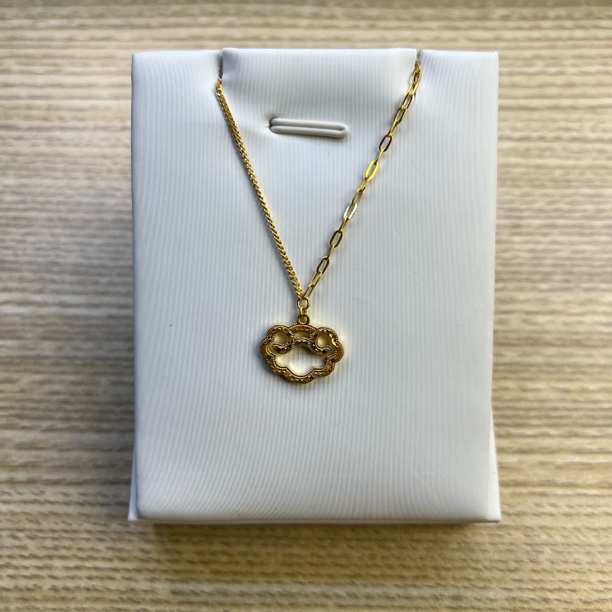 纯万福足金999黄金5g工艺鱼鳞祥云套链 黄金按克卖