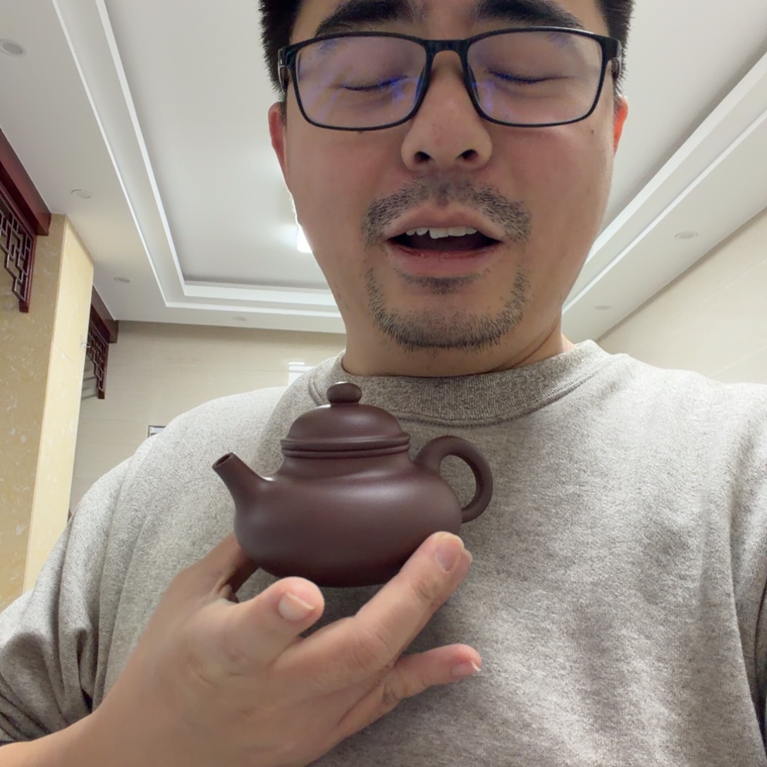 茶杯紫砂微瑕的壶
