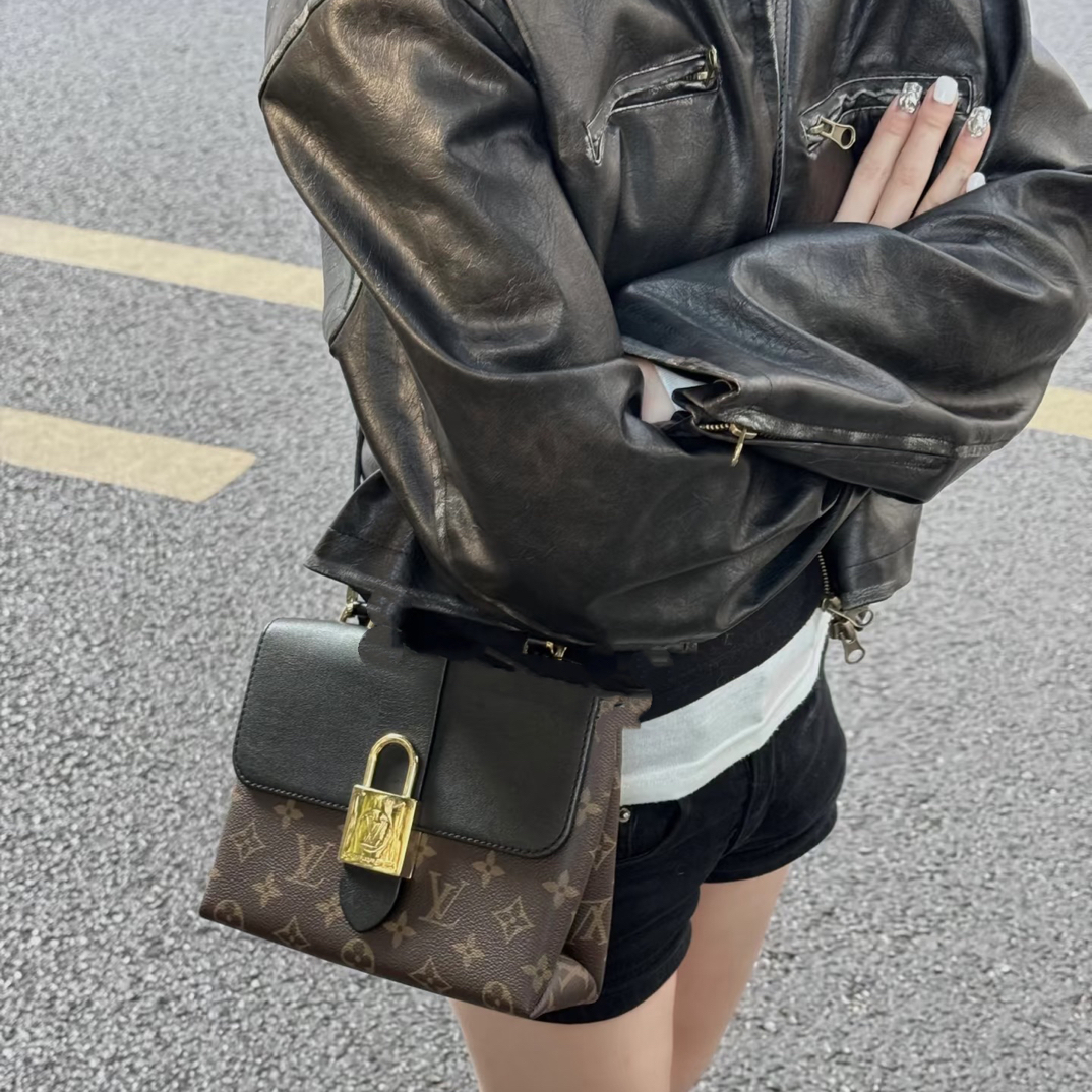 95新 LouisVuitton/路易威登 多宝二奢/77309lockybb锁头包 19