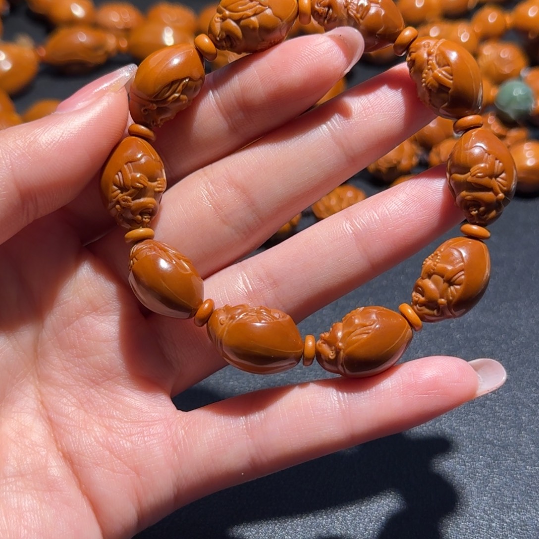 辽***超橄榄核手串/手链包衣弥勒