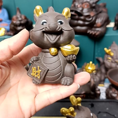 茶宠紫砂小龙茶宠摆件