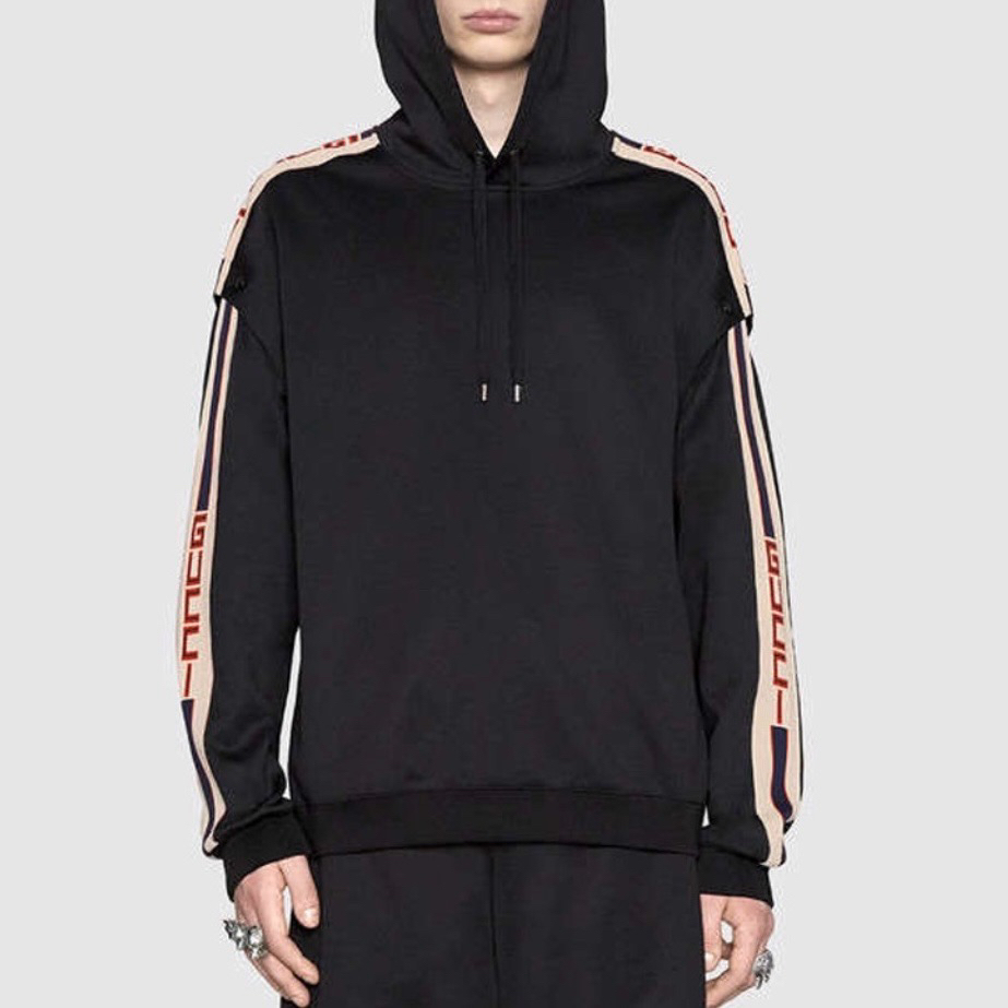 99新 GUCCI/古驰 3985/GUCCI可卸袖套头连帽长袖卫衣