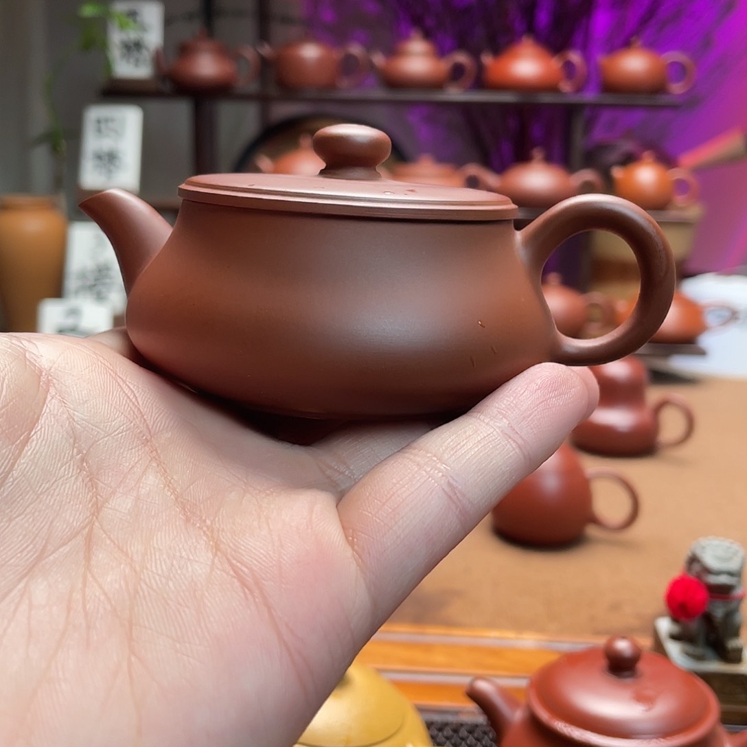 紫砂茶壶明炉老朱泥100cc