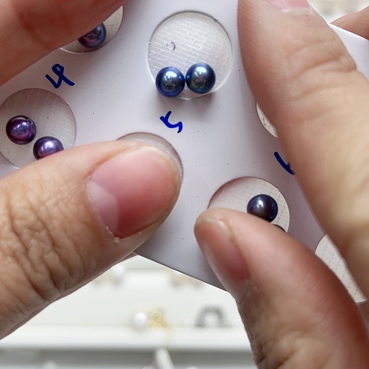 茶***茶耳饰淡水珍珠银S925镶嵌