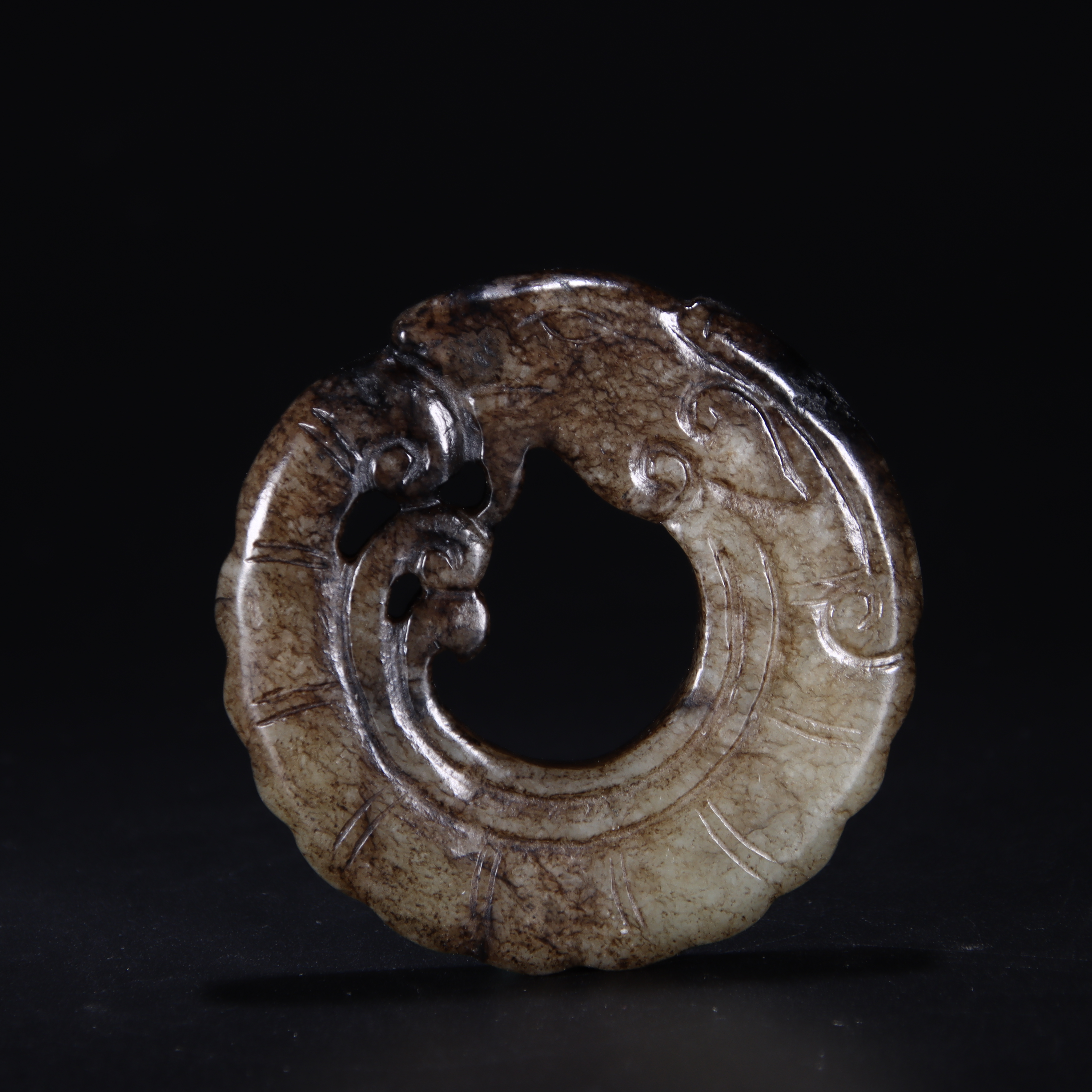 明和田玉龙纹玉璧-NX