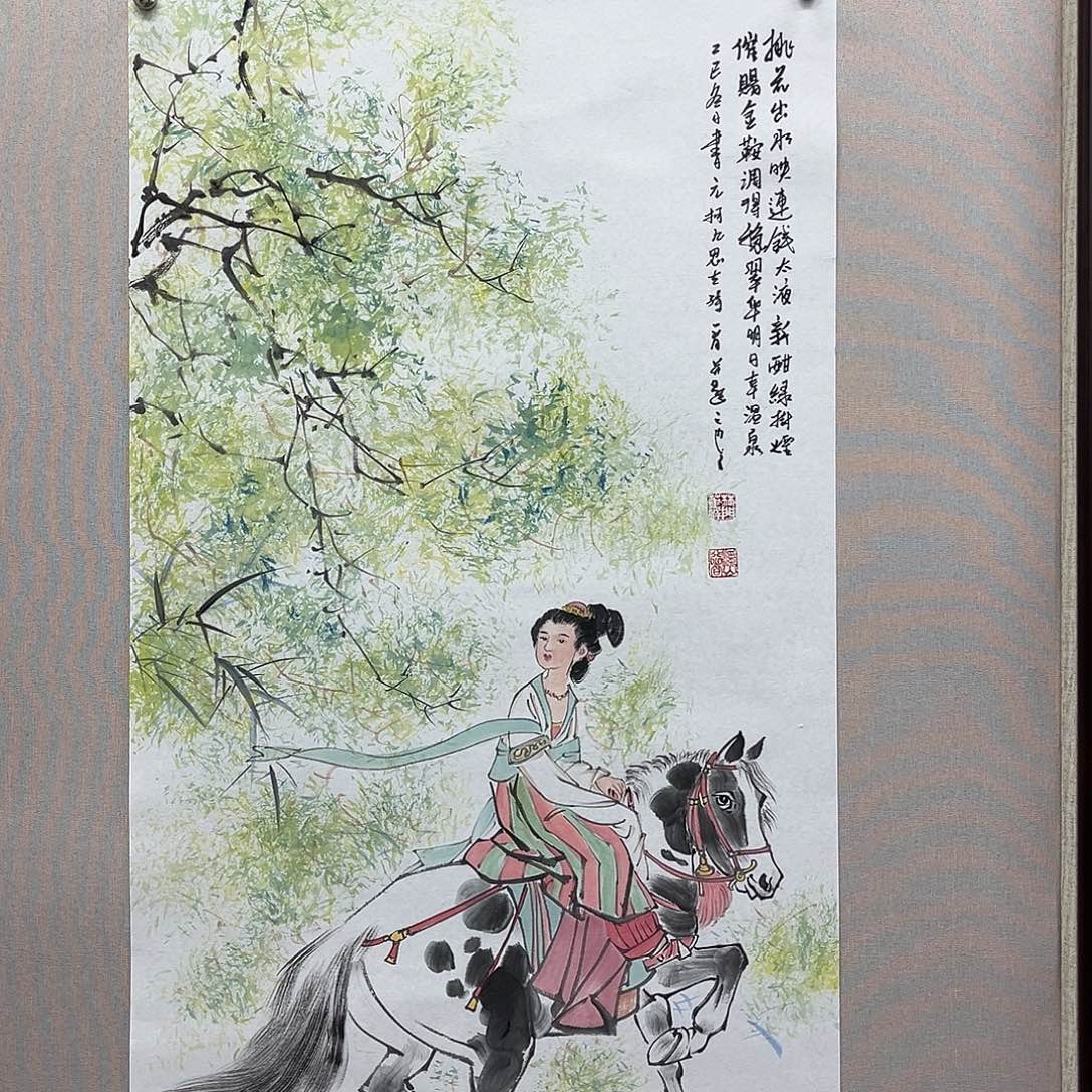 国画艺术家真人手绘