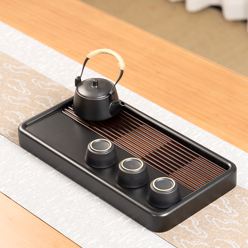 小时光茶盘 40*21*4cm（黑色）