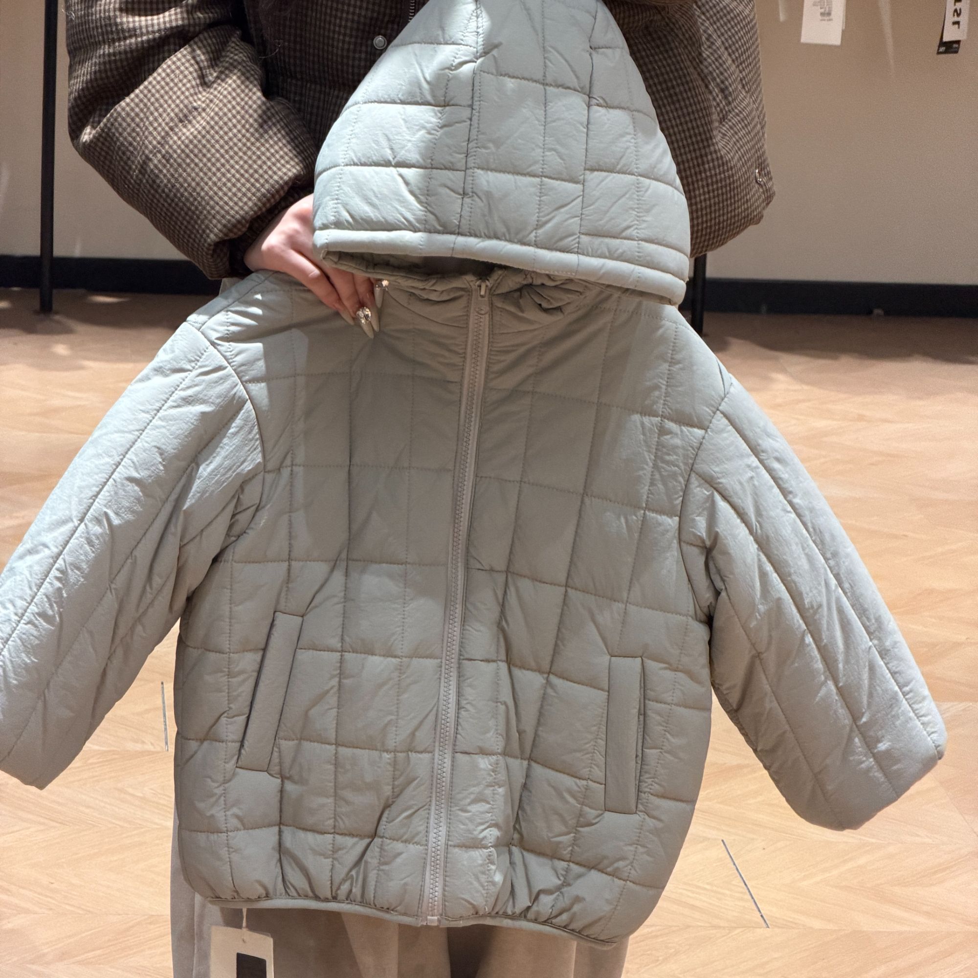 2025冬季连帽加厚加绒棉服男女童韩版上衣儿童连帽外套-0041