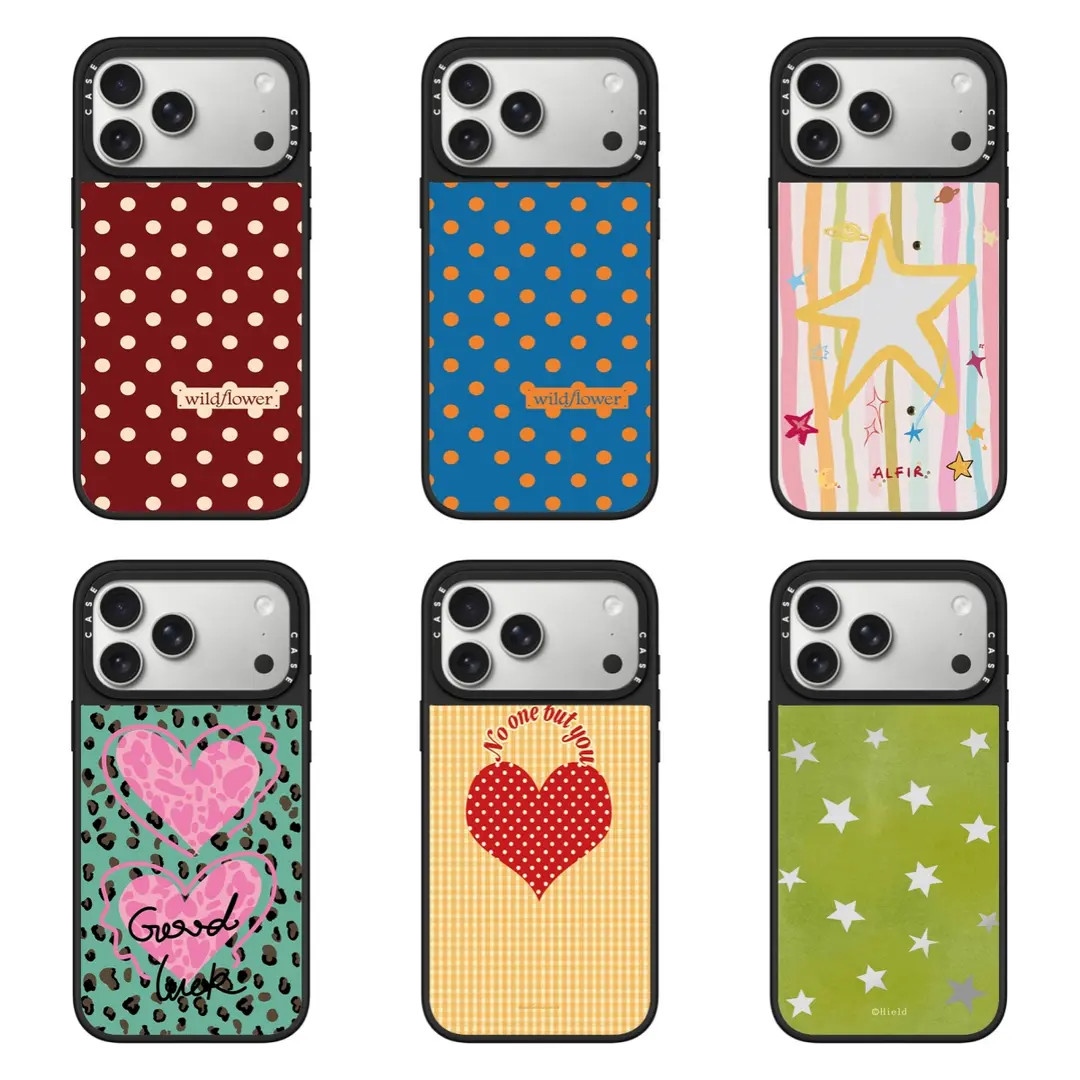 爱心豹纹波点星星iPhone17promax手机壳适用苹果16防摔15保护套14