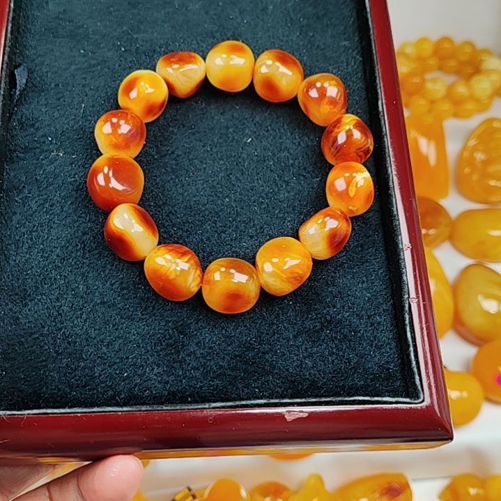 蜜蜡手串未镶嵌手串I4