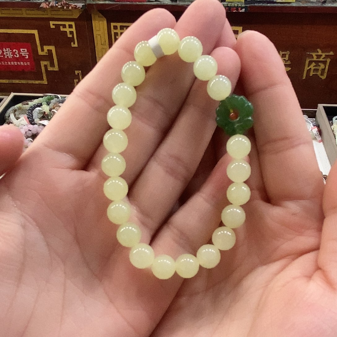 和田玉手串卡8未镶嵌