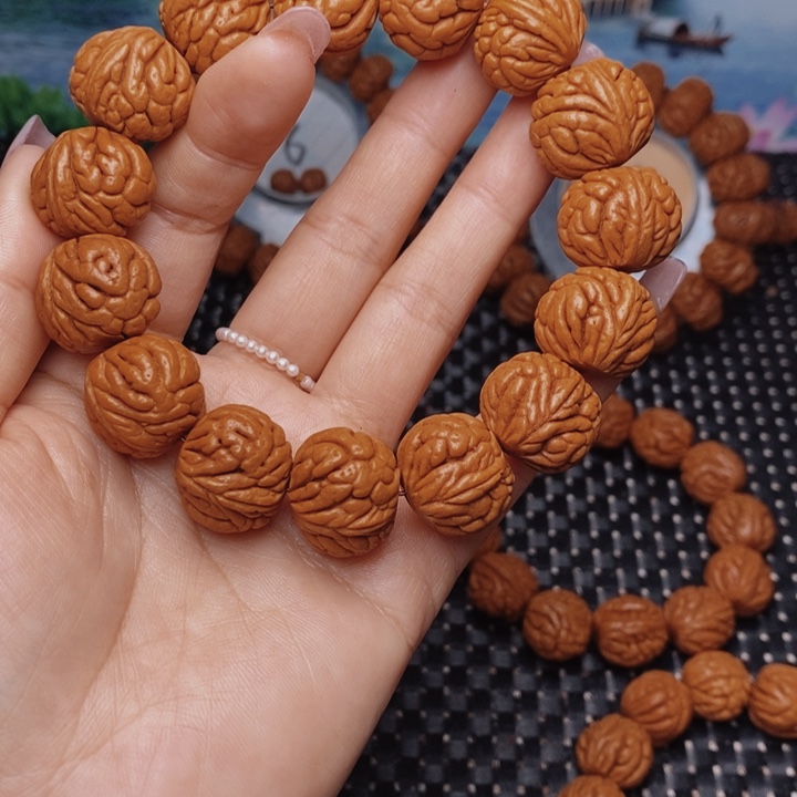 桃核手串雷*龙纹桃核