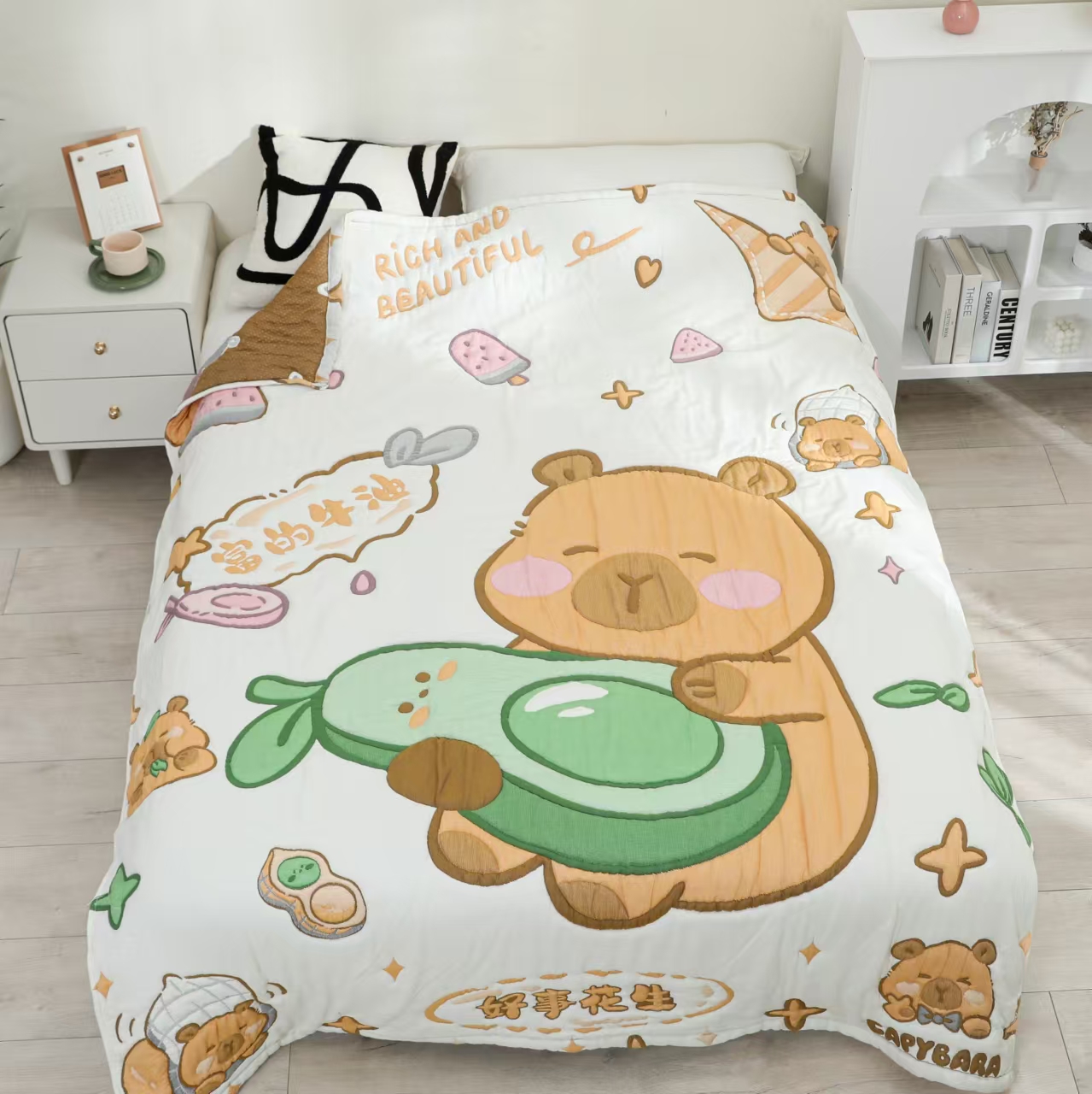 【好事花生】150*200cm柔软亲肤透气春夏被空调被夏凉被棉纱泡芙被