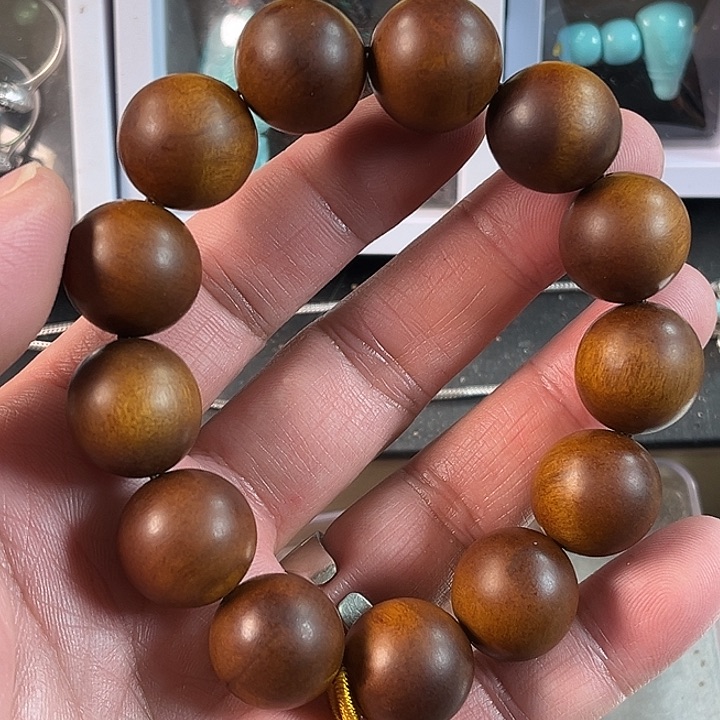 枣木无事牌枣木手串