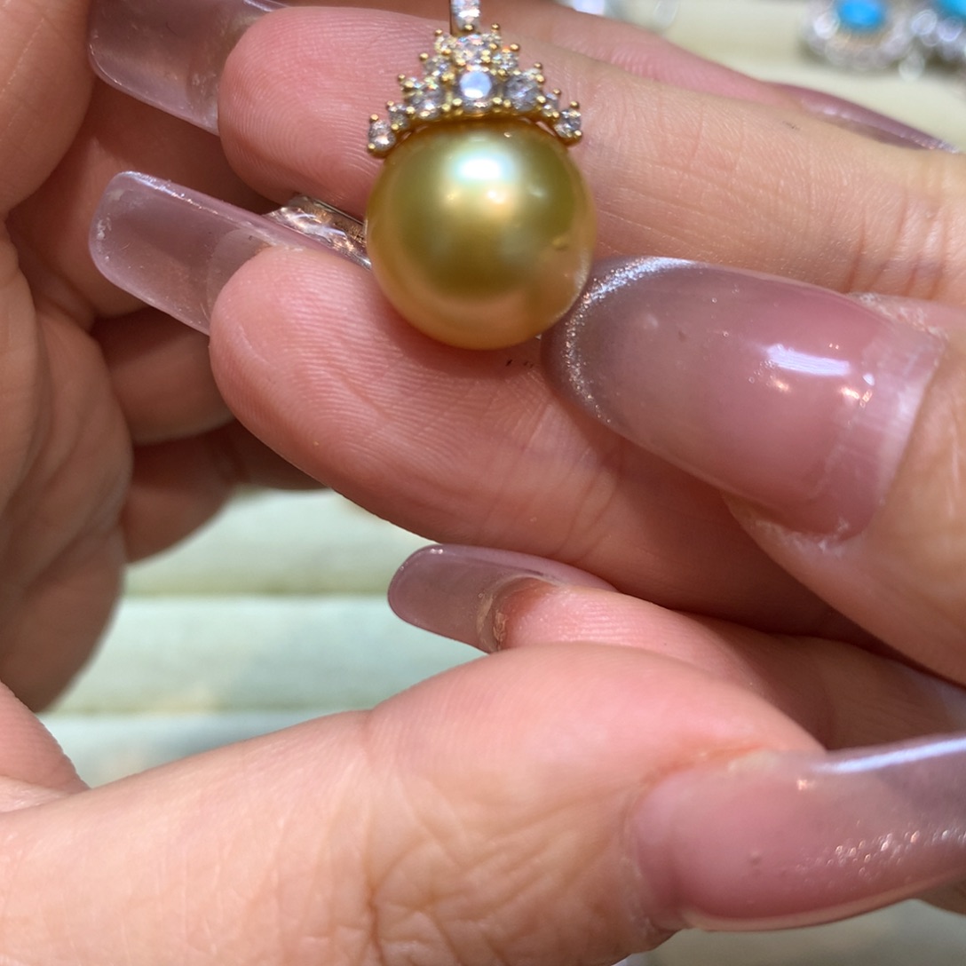 海水珍珠颈饰银S925镶嵌