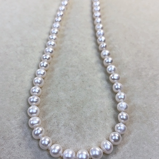 淡水珍珠颈饰银S925镶嵌