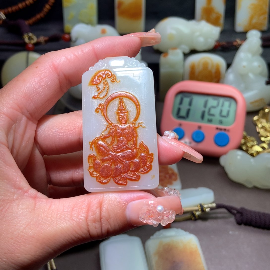 和田玉挂件未镶嵌敖***哺