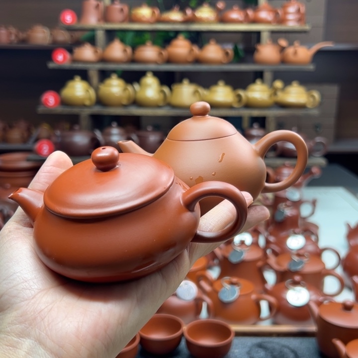 J***Q紫砂茶壶鸡蛋黄梨壶➕明炉朱泥壶