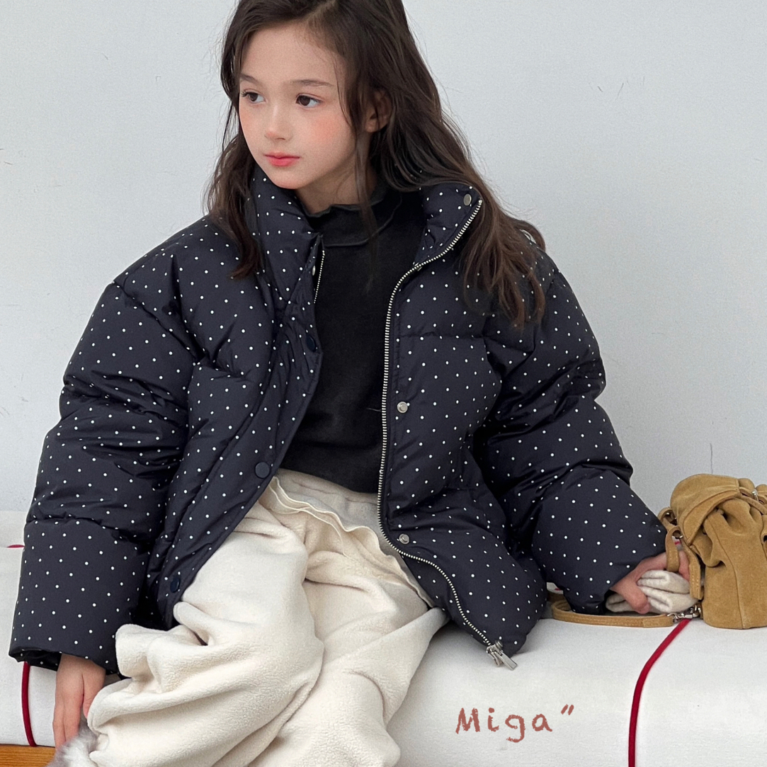 韩版女童棉袄宝宝短款女高领羽绒服