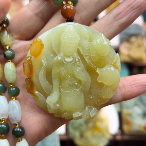 岫玉挂件未镶嵌挂件