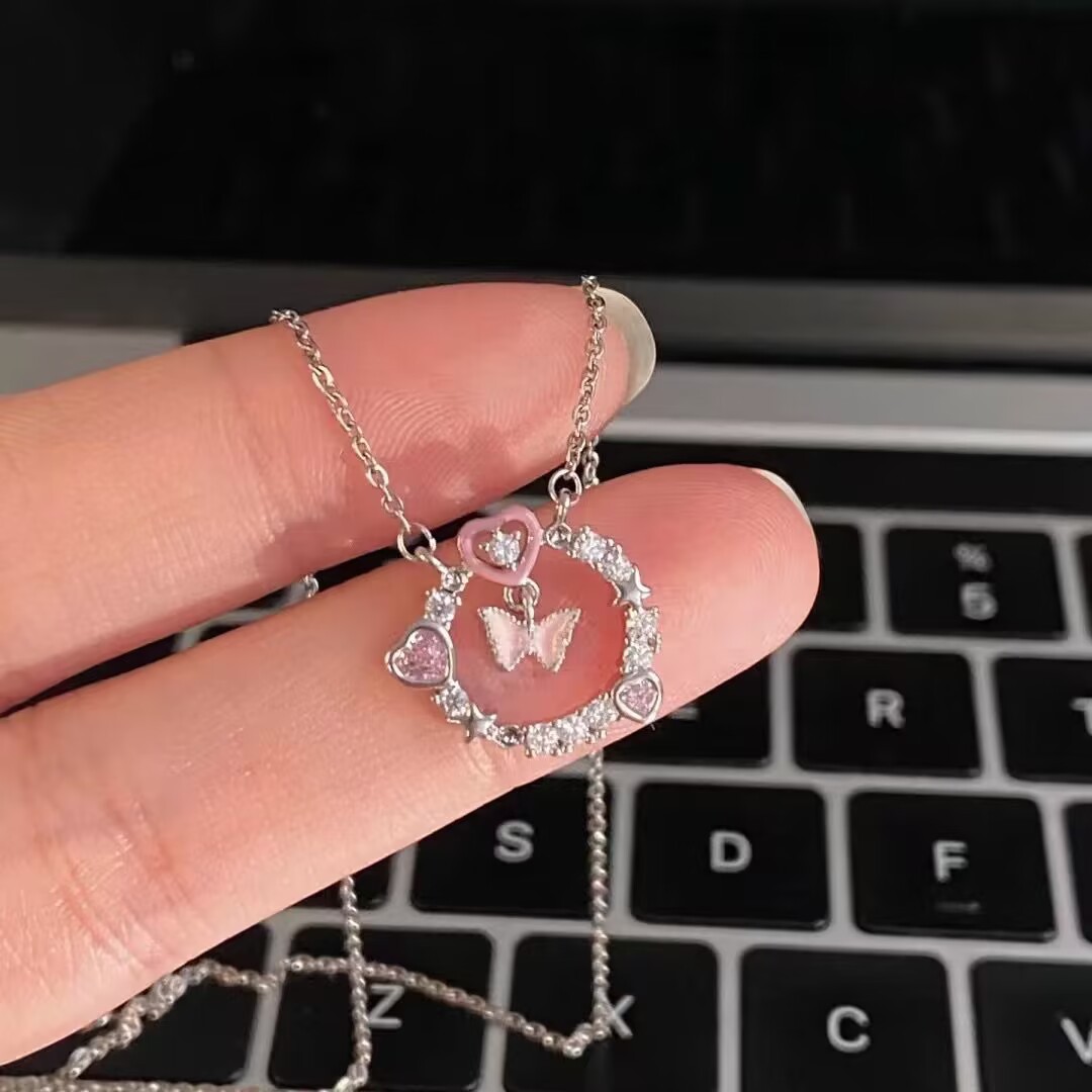 铜合金亚克力项链 女小众设计感ins嘻哈锁骨链高级设计感网红项链