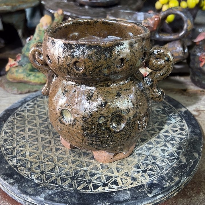 0887新店福利手工粗陶高温花盆