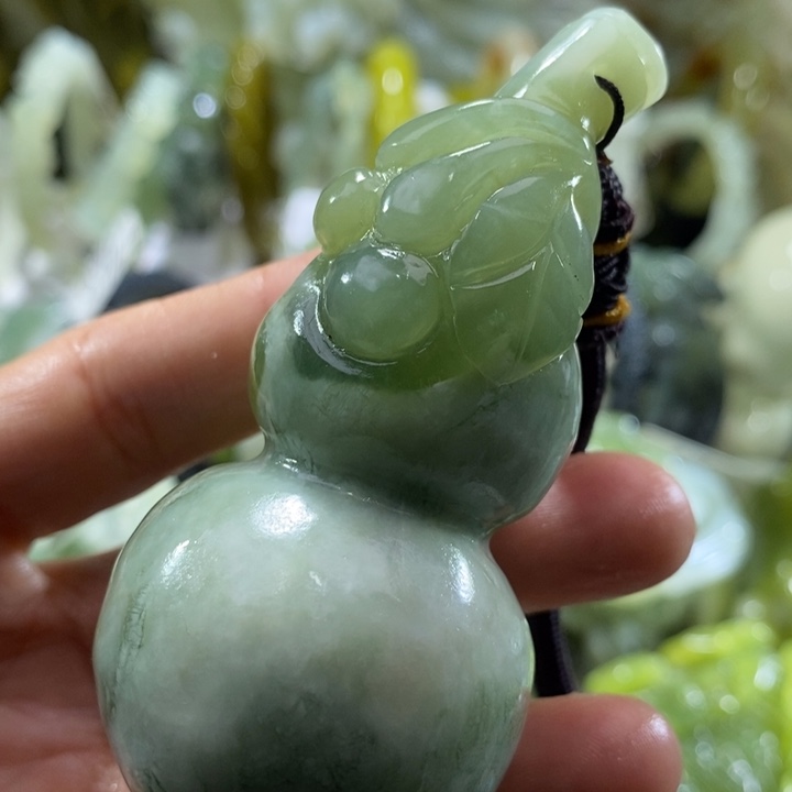岫玉未镶嵌岫玉手把