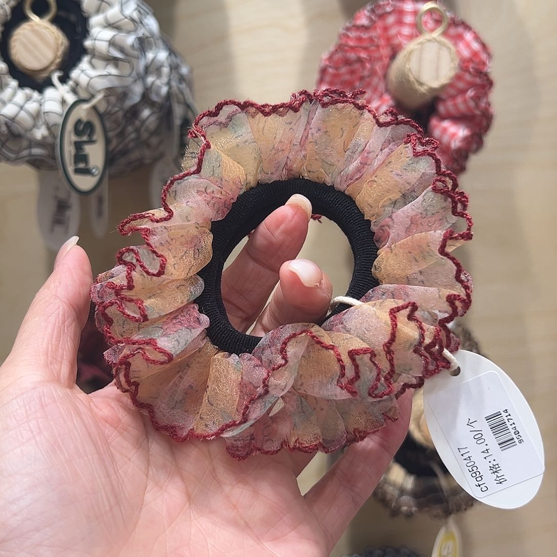 无非金属红色边纱圈