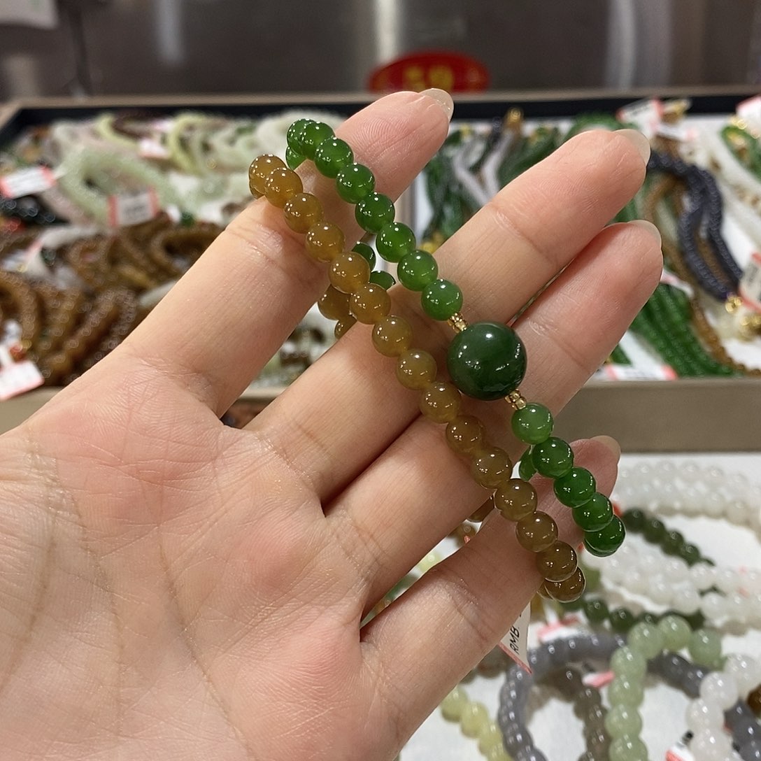 和田玉未镶嵌套链