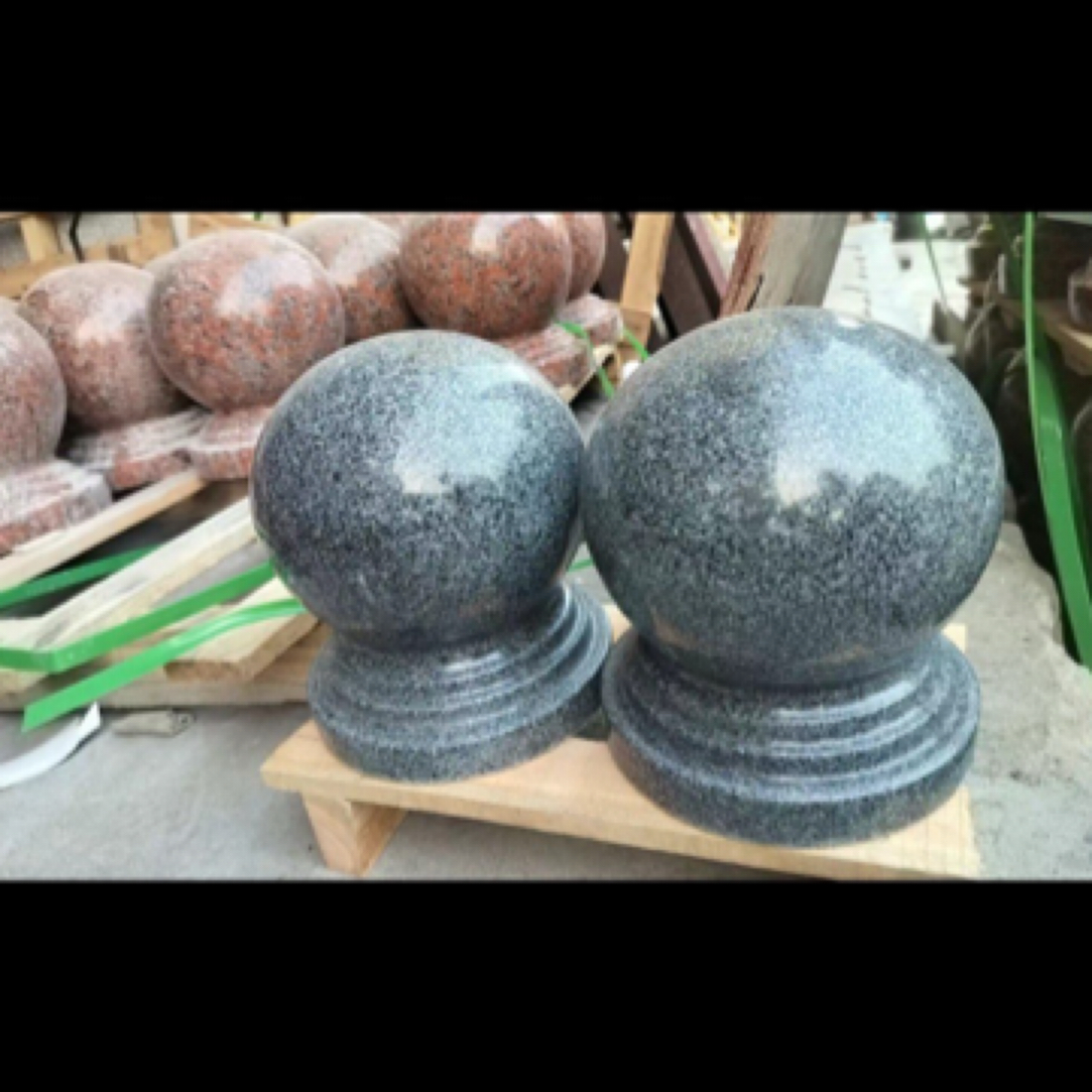 大理石石球花岗岩庭院圆球广场大门围墙柱子路障挡车石头防撞墩子