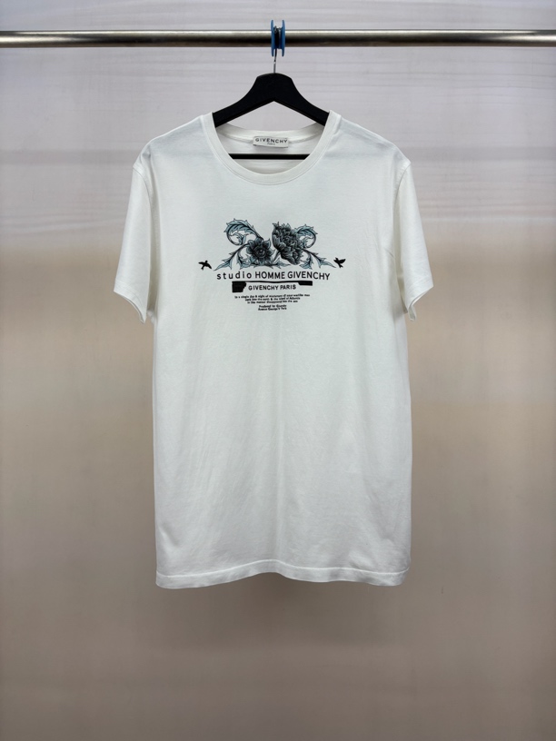 99新 Givenchy/纪梵希 花卉logo短袖/S码/F7897