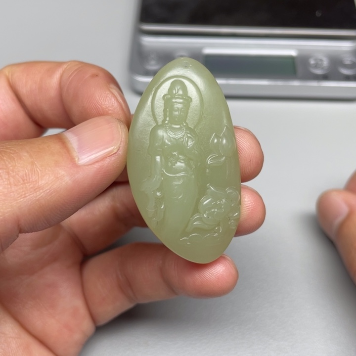 和田玉吊坠(不含链)未镶嵌路**回