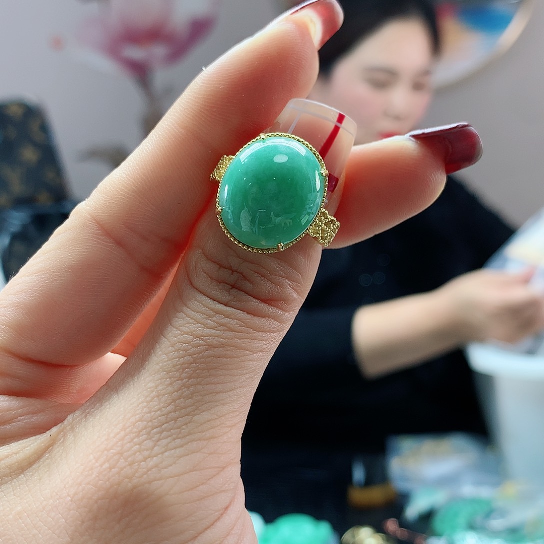 【闪购商品】翡翠戒指银S925镶嵌，