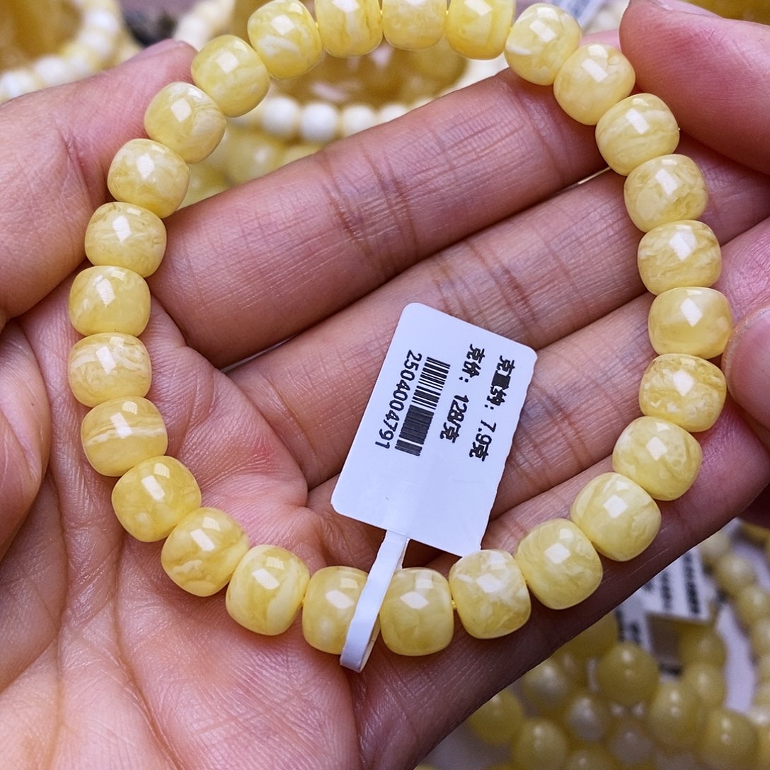蜜蜡未镶嵌手串8老型手串