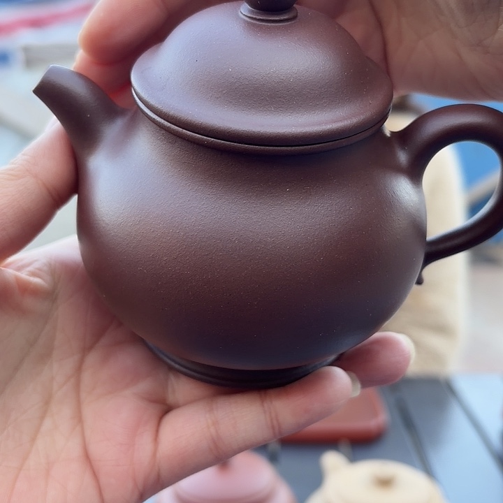 紫砂茶壶宜兴原矿老紫泥270