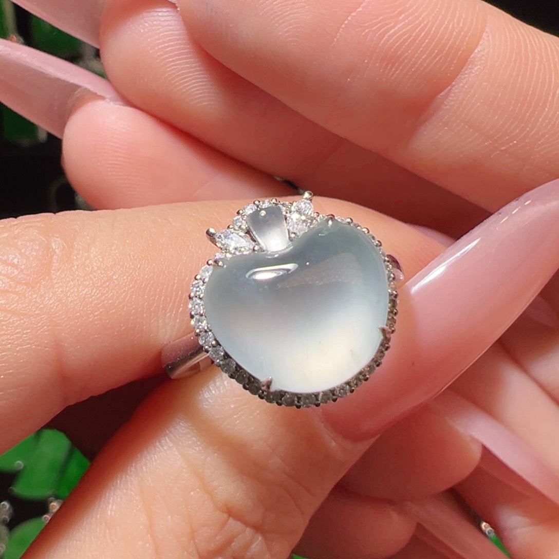 翡翠吊坠(不含链)18K金镶嵌戒指