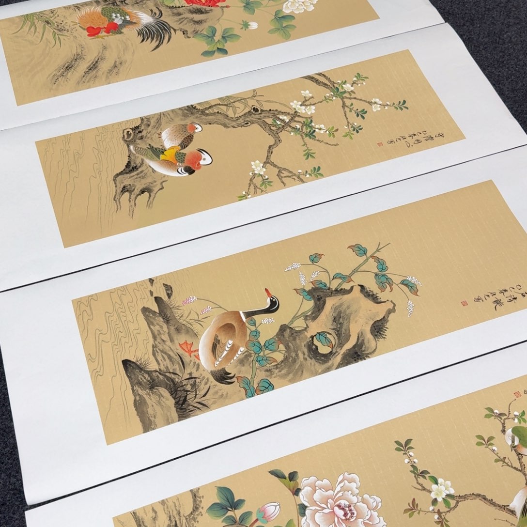 国画国画作品山水花鸟纯手绘