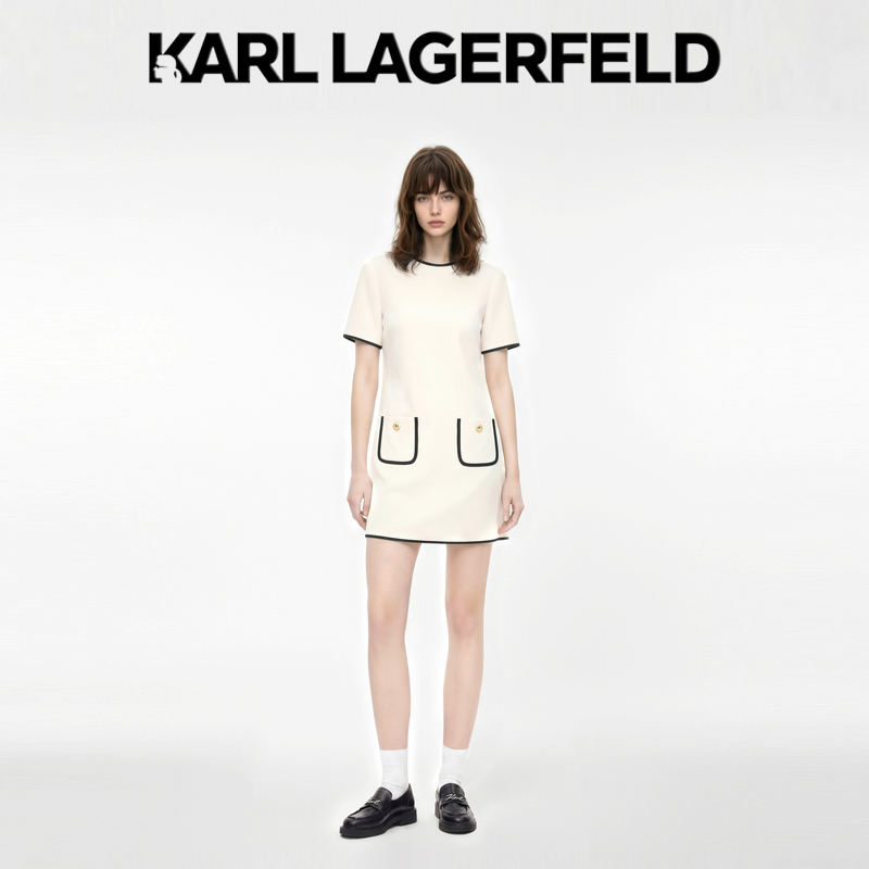 KARLLAGER卡尔拉格斐连衣裙衣服夏季女款黑色新款M22E1371